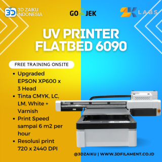 Zaiku UV Flatbed Full Color Printer Ukuran 60x90 cm Multi Material